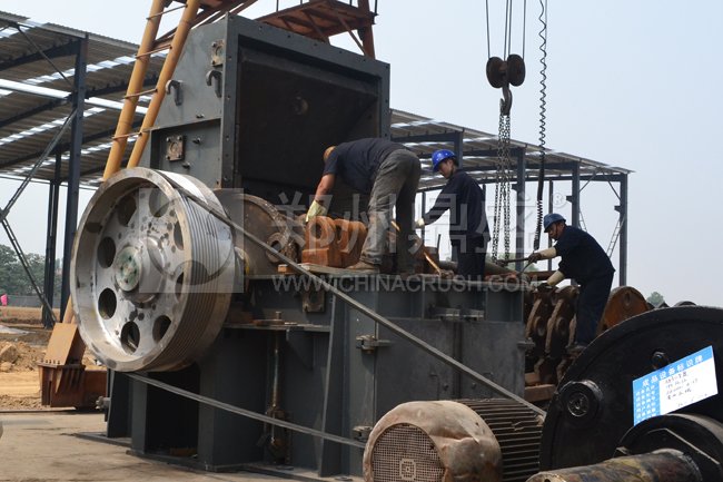 山東省石灰石原料破碎生產線01
